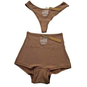 SKIMS Soft Lounge  Dipped Thong +  Boy Short Team USA Sienna XS